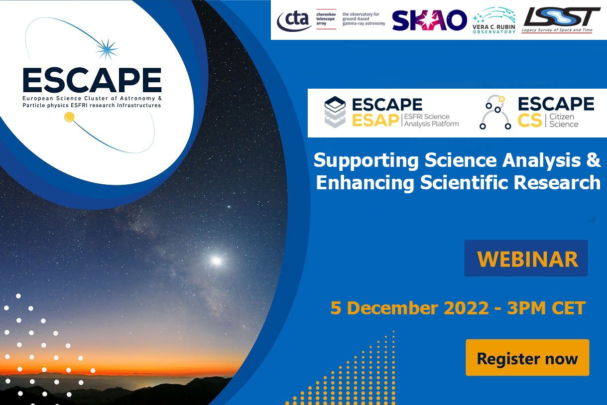ESCAPE ESAP and Citizen Science | Supporting Science Analysis and Enhancing Scientific Research